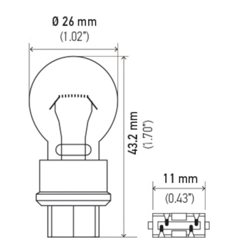 Hella Bulb 3047 12V 21/7W W2.5X16q S8 thumbnail 8