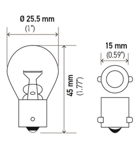 Hella Bulb 93 12V 13W BA15s S8 thumbnail 3