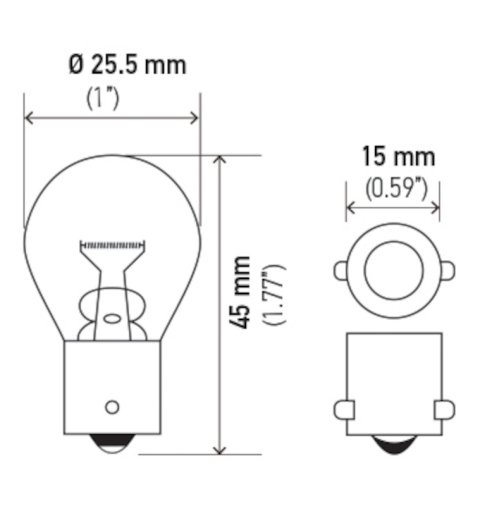 Hella Bulb 93 12V 13W BA15s S8 thumbnail 9