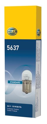 Hella Bulb 5637 24V 10W BA15s B6 thumbnail 5