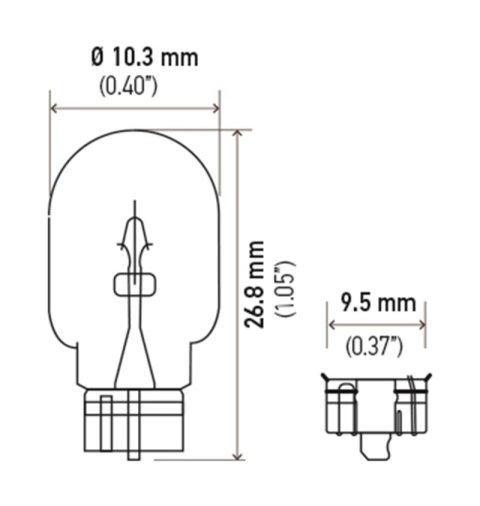 Hella Bulb 194 12V 4W W2.1x9.5d T3.25 (Min. Order QTY 10) thumbnail 3