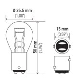 Hella Bulb 7537 24V 21/5W BAY15d S8 thumbnail 8