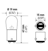 Hella Bulb 1004 12V 12/12W BA15d B6 thumbnail 7
