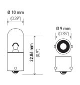 Hella Bulb 3930 24V 4W BA9s T2.75 thumbnail 7
