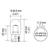 Hella Bulb 7441 12V 27W W3X16d T6.5 thumbnail 7