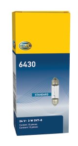 Hella Bulb 6430 24V 3W SV7-8 T2.5 8x29mm thumbnail 6