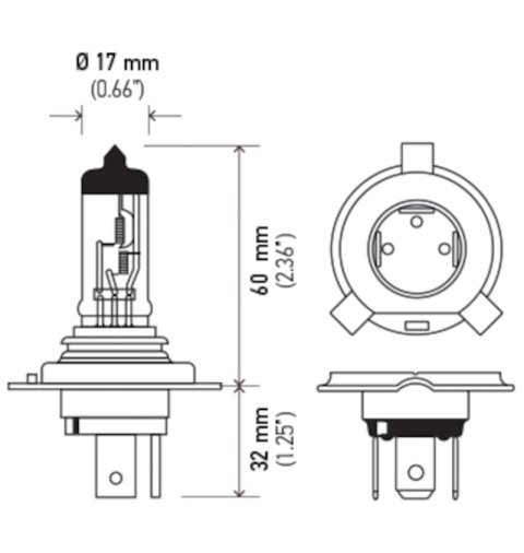 Hella Bulb H4 12V 60/55W P43t T4.625 +50 thumbnail 8