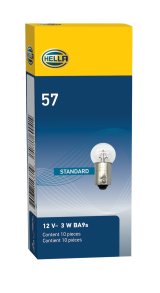 Hella Bulb 57 12V 3W BA9s G4.5 thumbnail 4