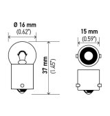 Hella Bulb 57 12V 3W BA9s G4.5 thumbnail 8