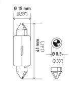 Hella Bulb 6480 24V 18W SV8.5-8 T4.625 15x43mm thumbnail 7