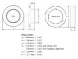 Hella Courtesy Lamp Rnd Red Md12 Ss Rim 2Xt thumbnail 3