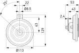 Hella Horn Disc 24V 400Hz Htone (B36) thumbnail 6