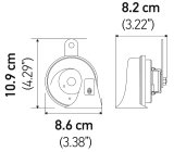 Hella Horn Kit Bl Blk Trumpet 12V Univ thumbnail 5