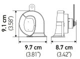 Hella Horn Kit Bx Black Trumpet 24V Univ thumbnail 8