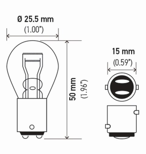 Hella Bulb 1157 12V 27/8W Ba9S S8 (2) thumbnail 8