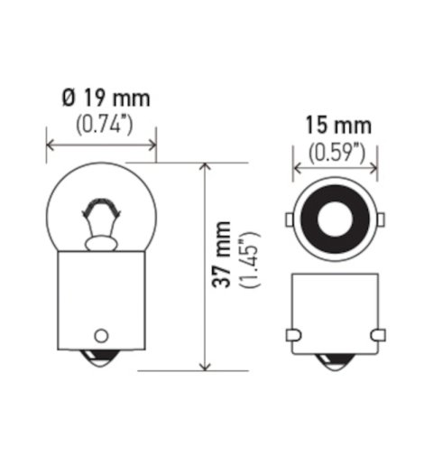 Hella Bulb 5008 12V 10W Ba15S B6 (2) thumbnail 6