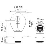 Hella Bulb 6260 12V 60/60W Ba20D B11 S2 thumbnail 7