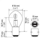 Hella Bulb 6260 12V 60/60W Ba20D B11 S2 thumbnail 8