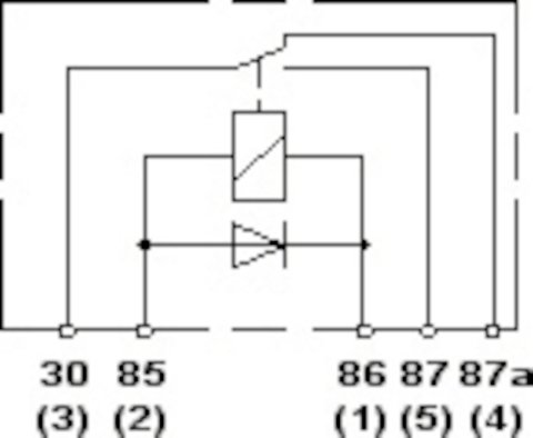 Hella Relay 12V 20/40A Spdt Dio thumbnail 2