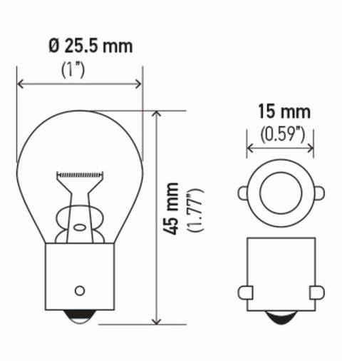Hella Bulb 12V 21W Ba15S S8 Amber (2) thumbnail 6