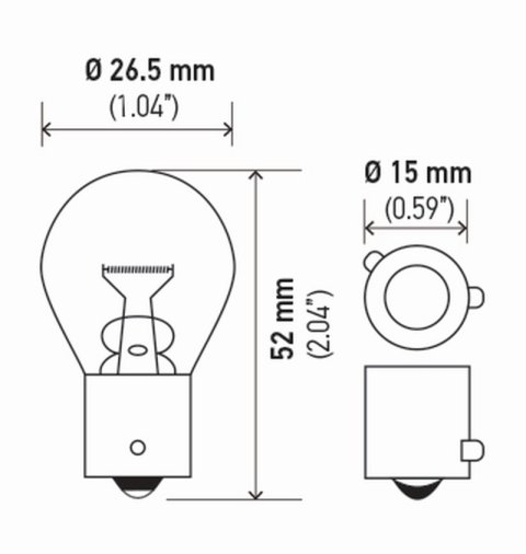 Hella Bulb 7507 12V 21W Bau15S S8 Namber (2) thumbnail 7
