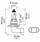 Hella Bulb 9006 12V 55W P22D T4 +50 (2) thumbnail 7