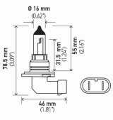 Hella Bulb 9006 12V 55W P22D T4 +50 (2) thumbnail 8