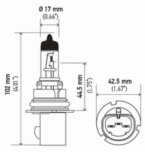 Hella Bulb 9007 12V 65/55W Px29T Long Life thumbnail 2