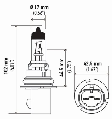 Hella Bulb 9007/Hb5 12V 65/55W Px29T T4625(2) thumbnail 3