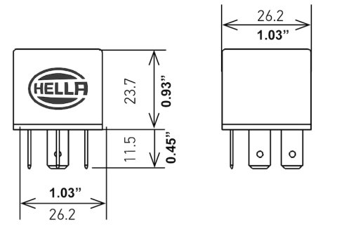 Hella Relay Mini Iso 4 Pole 12V Spst thumbnail 8