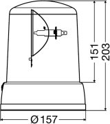 Hella Rotating Beacon H12V Yellow Mg12 2Rl thumbnail 7