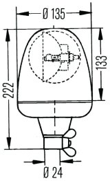 Hella Rotating Lamp H 24V Yellow Mgs24 2Rl thumbnail 3