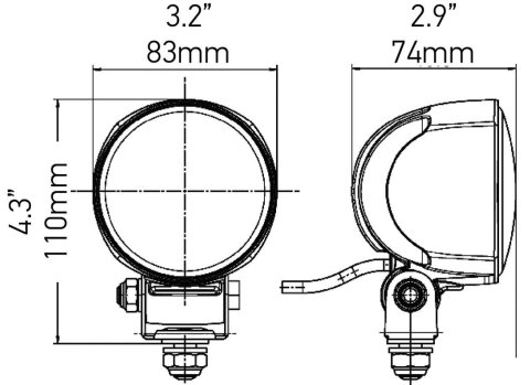 Hella Work Lamp Wa 0Gr Md1224 Lt M704 1G0 thumbnail 3