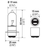 Hella Bulb 3603 12V 25/25W Px15D T6 thumbnail 8