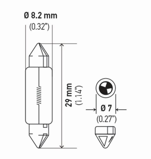 Hella Bulb 3021 12V 3W Sv78 T25 8X29Mm (2) thumbnail 7