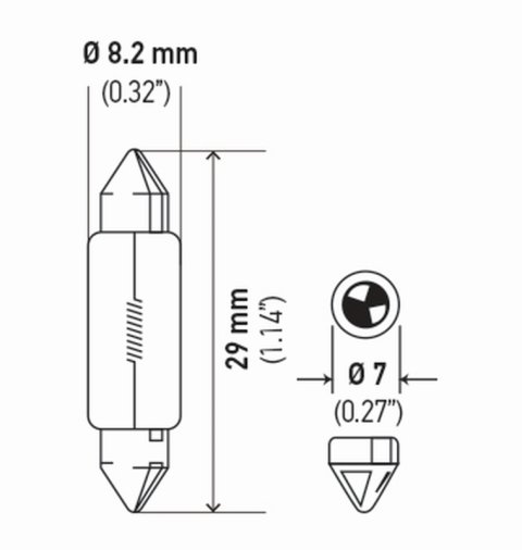 Hella Bulb 3021 12V 3W Sv78 T25 8X29Mm (2) thumbnail 8