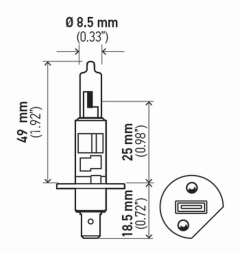 Hella Bulb H1 12V 55W P145S T25 Sb thumbnail 6