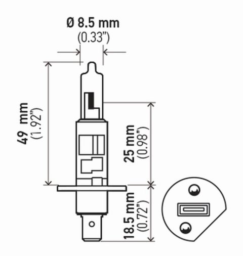 Hella Bulb H1 12V 55W P145S T25 Sb thumbnail 7