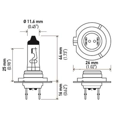 Hella Bulb H7 12V 55W Px26D T4625 +50 thumbnail 2