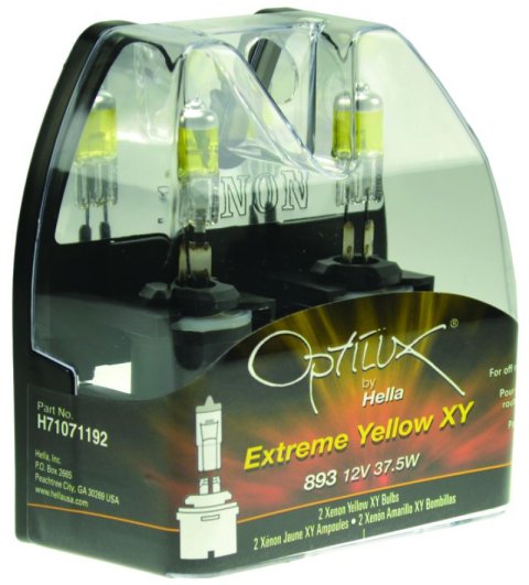 Hella Optilux 893 12V 37.5W Extreme Yellow Bulbs (Pair) thumbnail 1