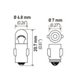 Hella 3898 12V 2W BA7s T2 Halogen Bulb (Min Order Qty 10) thumbnail 7