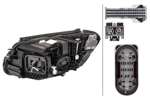Hella 19-20 Mercedes-Benz C Class Headlamp Rh W/O Led Module thumbnail 3