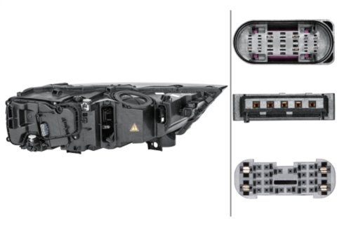 Hella 2017-2019 Audi Q7 Halogen Headlight Assembly thumbnail 4