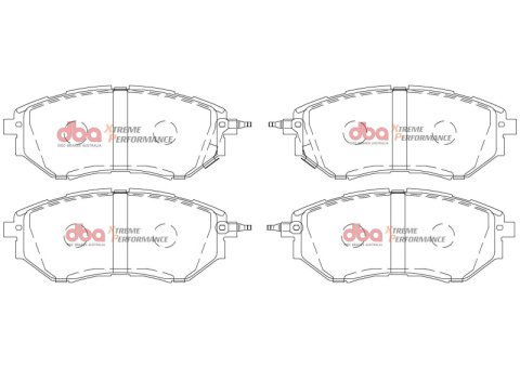 DBA 05-08 Subaru Legacy XP650 Front Brake Pads thumbnail 4