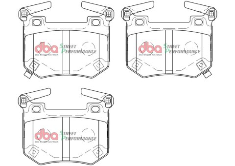 DBA 2018+ Kia Stinger V6 Twin Turbo SP Performance Rear Brake Pads thumbnail 6