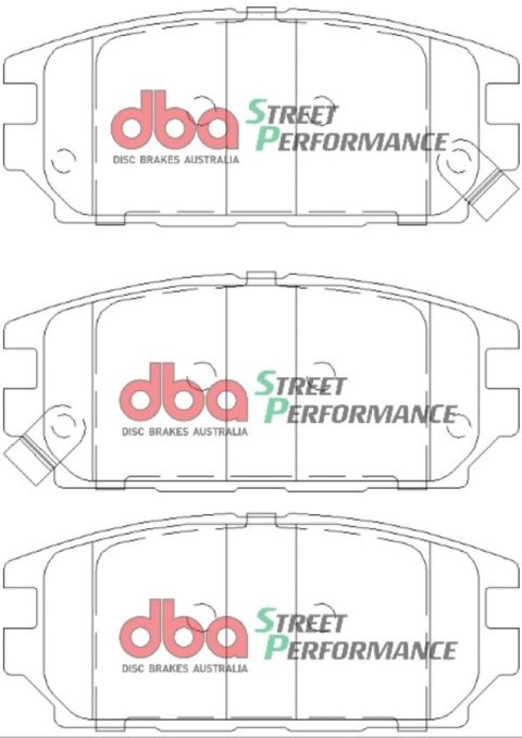 DBA 91-94 Dodge Stealth AWD XP Performance Rear Brake Pads thumbnail 1