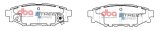 DBA 13-16 Scion FR-S (Solid Rear Rotor) Street Series Rear Brake Pads thumbnail 1