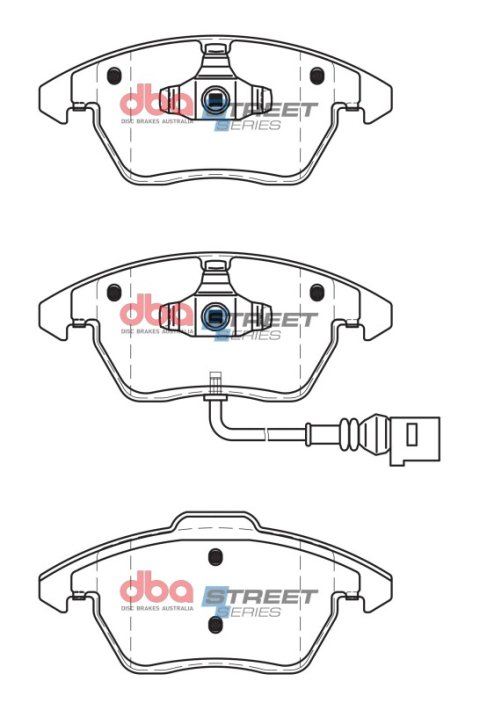 DBA 06-13 Volkswagen GTI (MkV/MkVI) Street Series Front Brake Pads