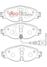 DBA 15-19 Audi A3 (w/288mm Front Rotor) XP Performance Front Brake Pads thumbnail 1
