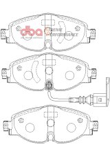 DBA 15-19 Audi A3 (w/288mm Front Rotor) XP Performance Front Brake Pads thumbnail 2